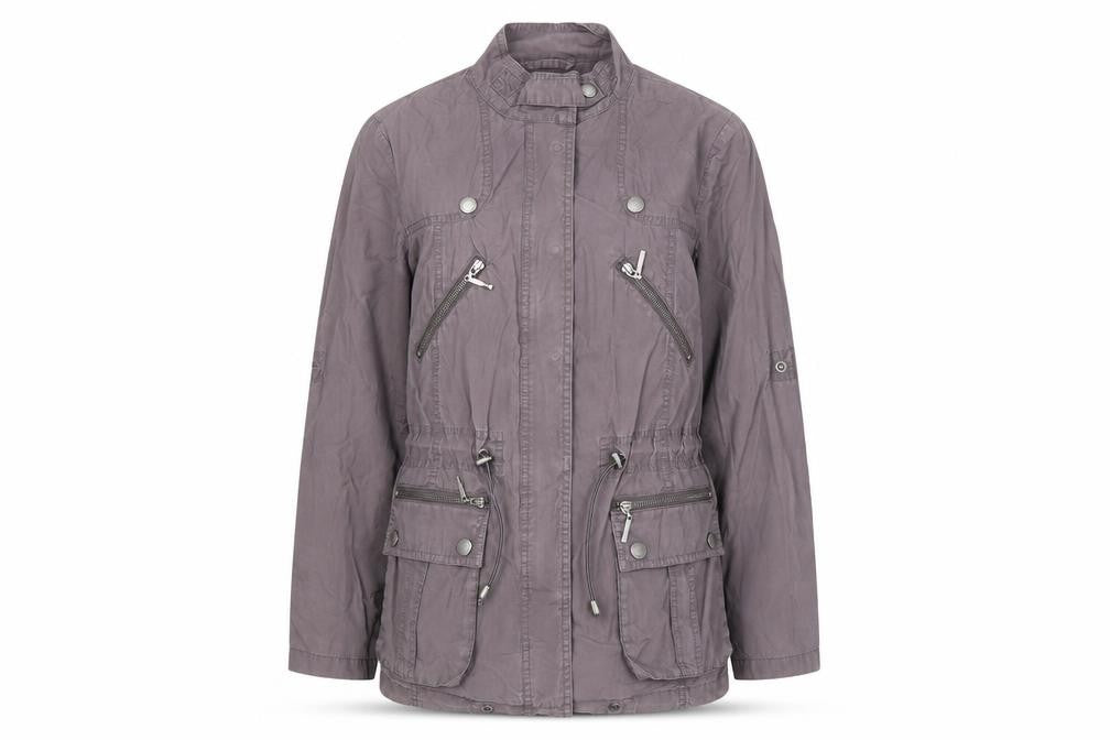RJR.John Rocha Womens Grey Jacket Size 8 Zip