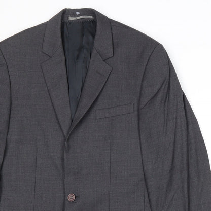 French Connection Mens Grey Wool Jacket Suit Jacket Size 38 Regular