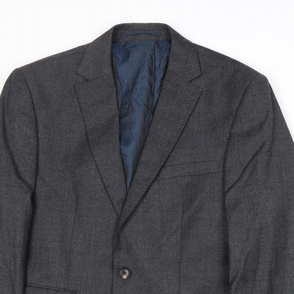 NEXT Mens Grey Wool Jacket Suit Jacket Size 38 Regular