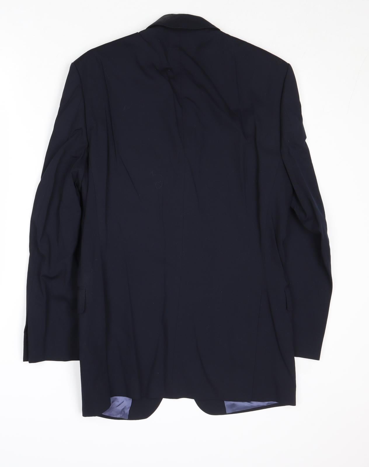 Marks and Spencer Mens Blue Wool Jacket Suit Jacket Size 36 Regular
