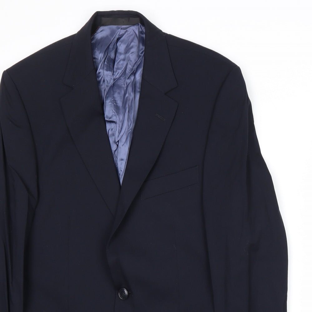 Marks and Spencer Mens Blue Wool Jacket Suit Jacket Size 36 Regular