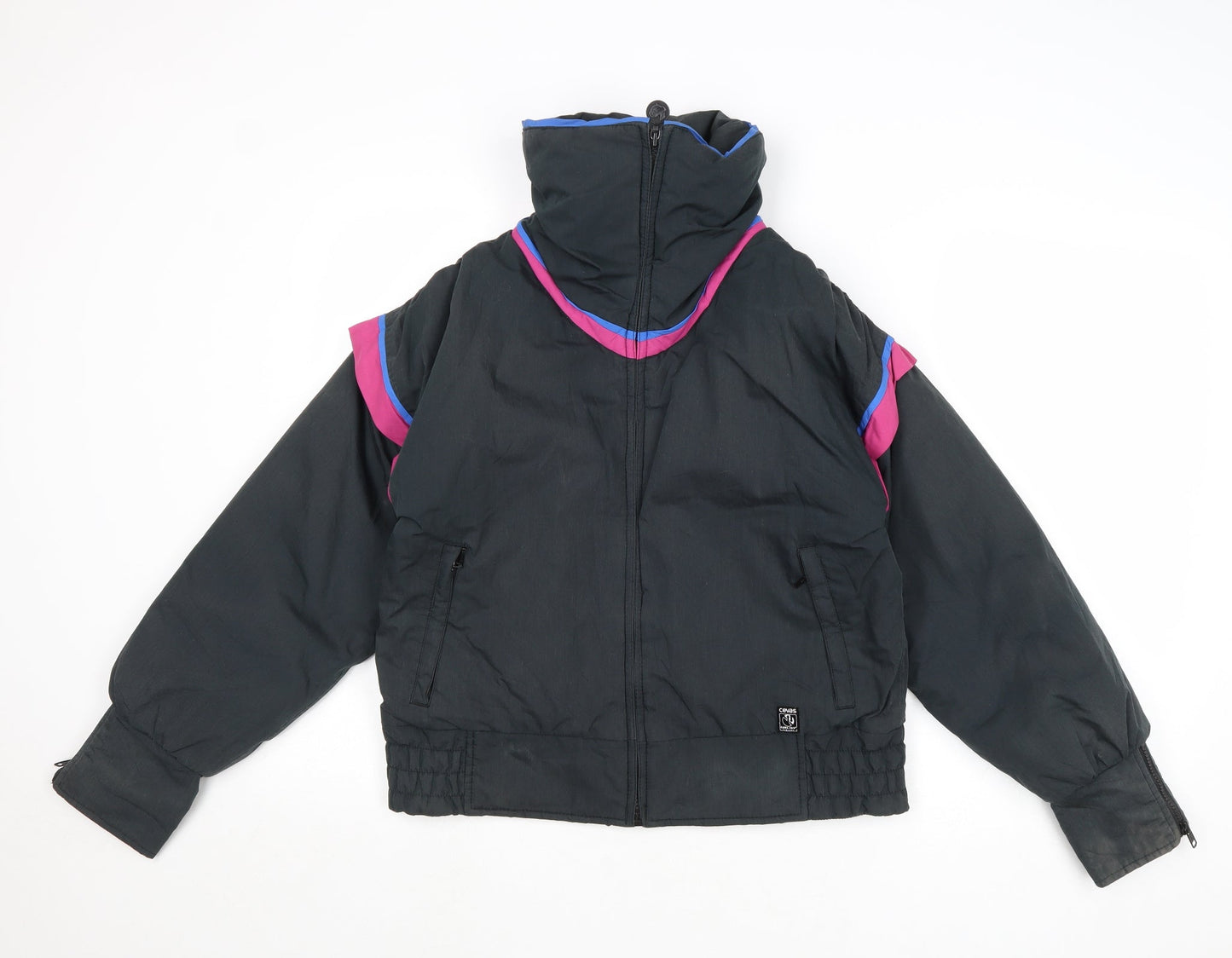 Cevas Womens Black Windbreaker Jacket Size 10 Zip - Gore-Tex