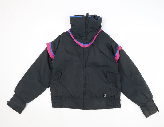 Cevas Womens Black Windbreaker Jacket Size 10 Zip - Gore-Tex