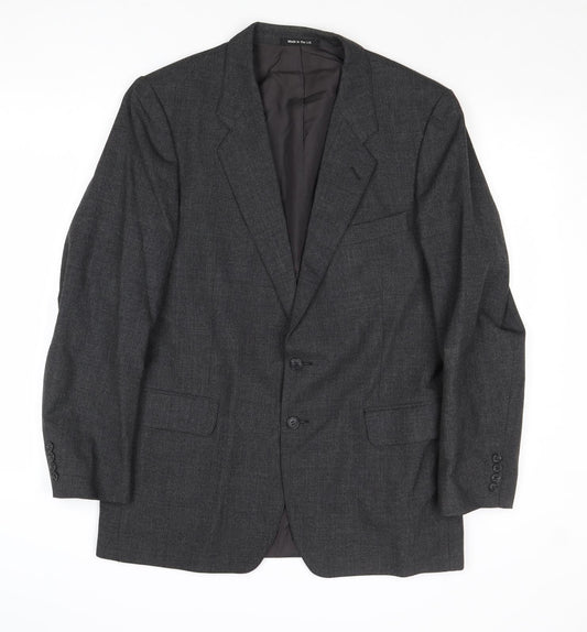 St Michael Mens Grey Polyester Jacket Suit Jacket Size 40 Regular