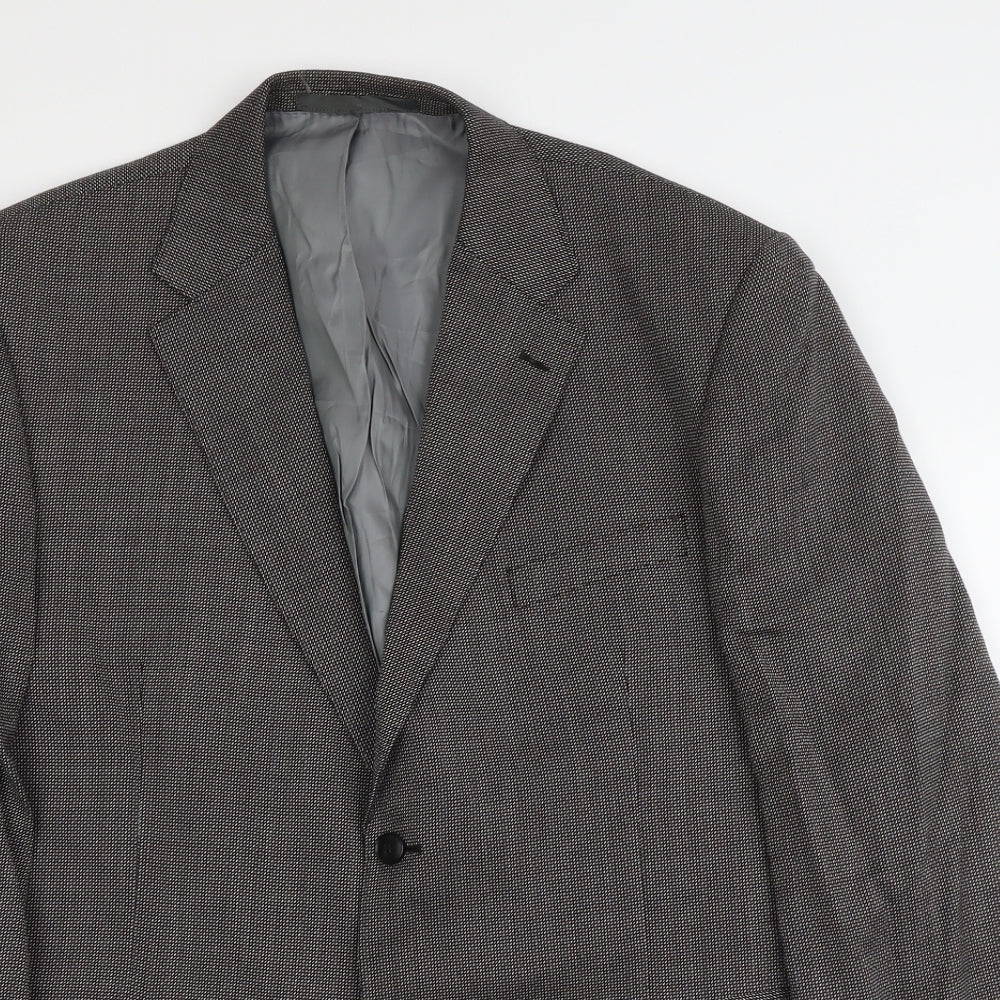 Marks and Spencer Mens Grey Wool Jacket Suit Jacket Size L Regular
