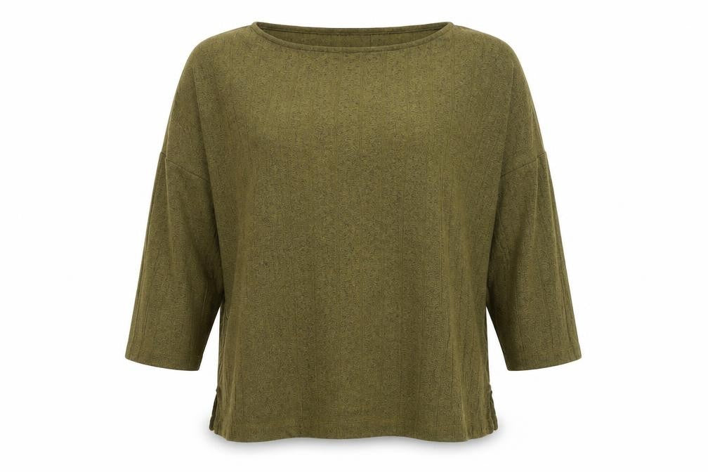 Marks & Spencer Womens Green Round Neck Polyester Pullover Jumper Size 14