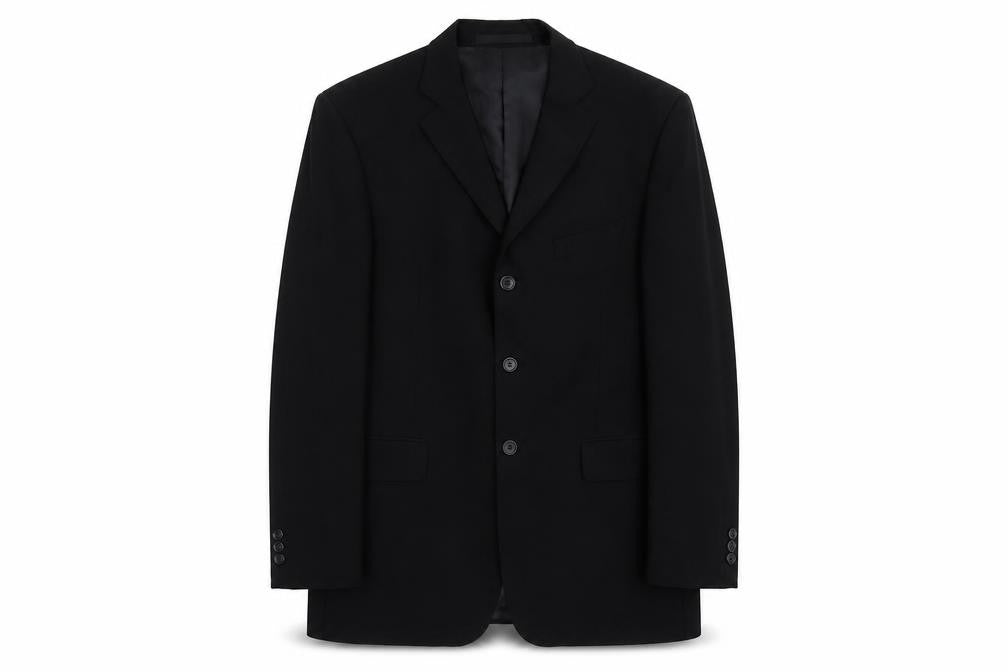 Marks & Spencer Mens Black Polyester Jacket Suit Jacket Size L Regular