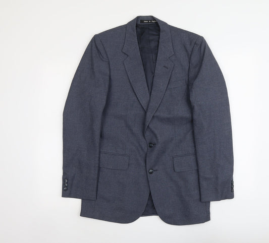 Burton Mens Blue Polyester Jacket Suit Jacket Size S Regular