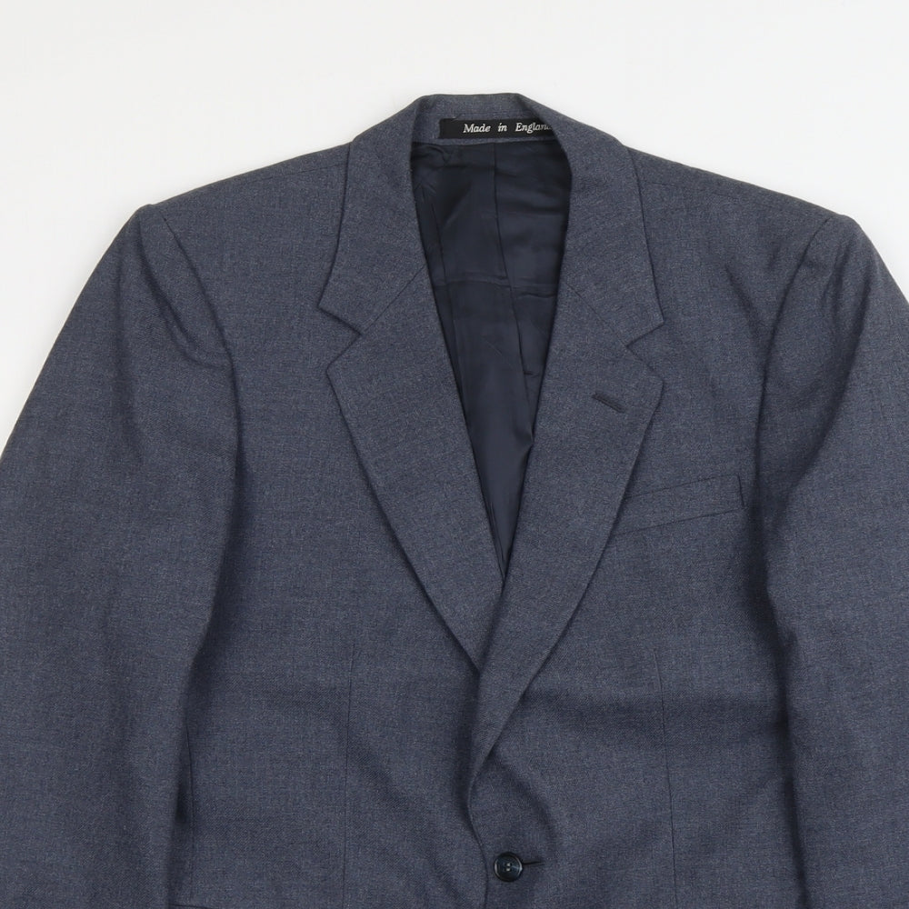 Burton Mens Blue Polyester Jacket Suit Jacket Size S Regular