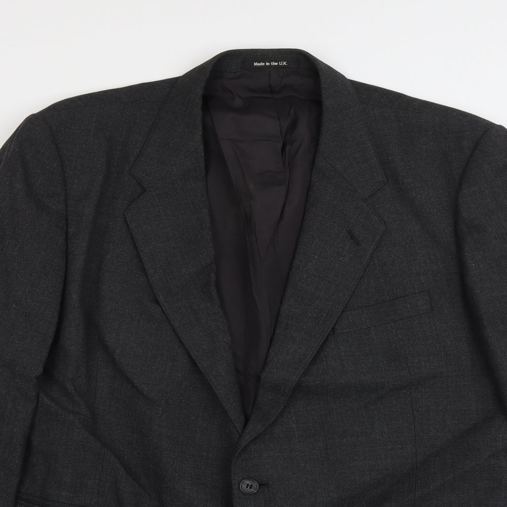 Marks and Spencer Mens Grey Polyester Jacket Suit Jacket Size XL Regular