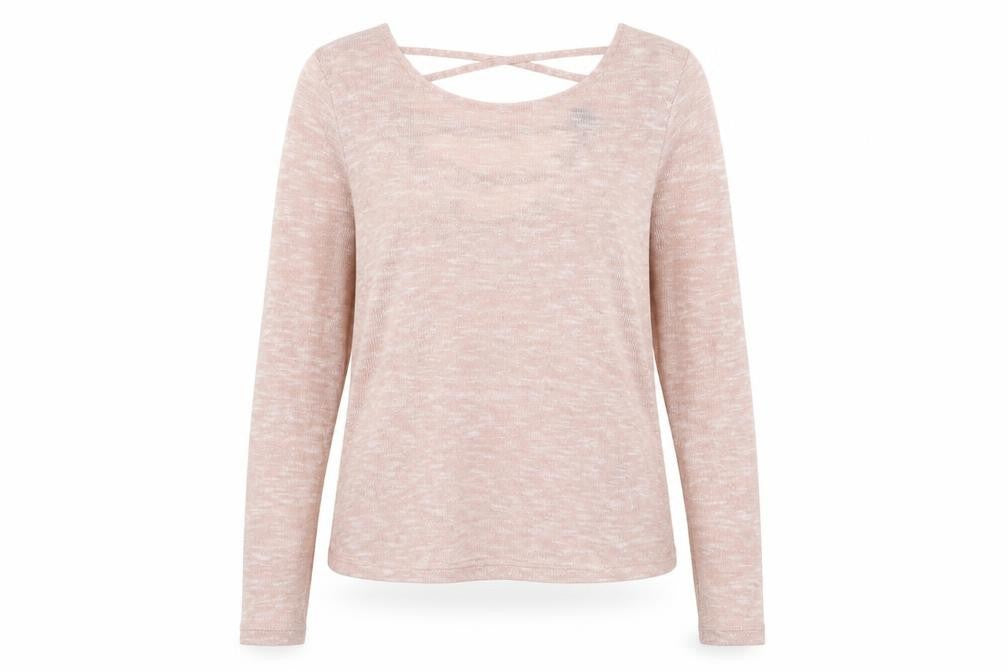 H&M Womens Pink Round Neck Polyester Pullover Jumper Size L