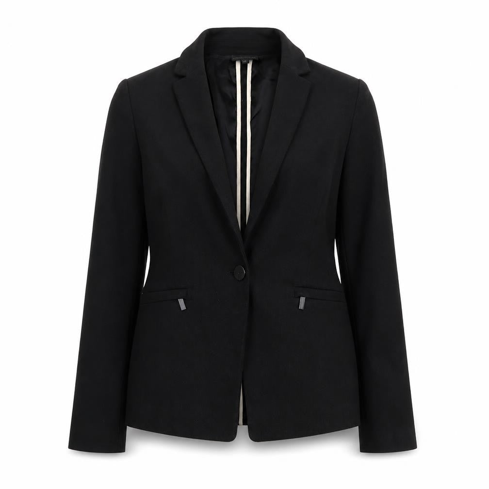 NEXT Womens Black Polyester Jacket Blazer Size 6