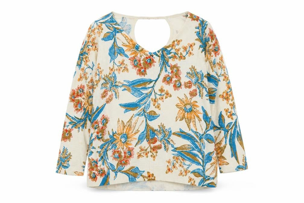 Marks & Spencer Womens Multicoloured V-Neck Floral Viscose Pullover Jumper Size 10