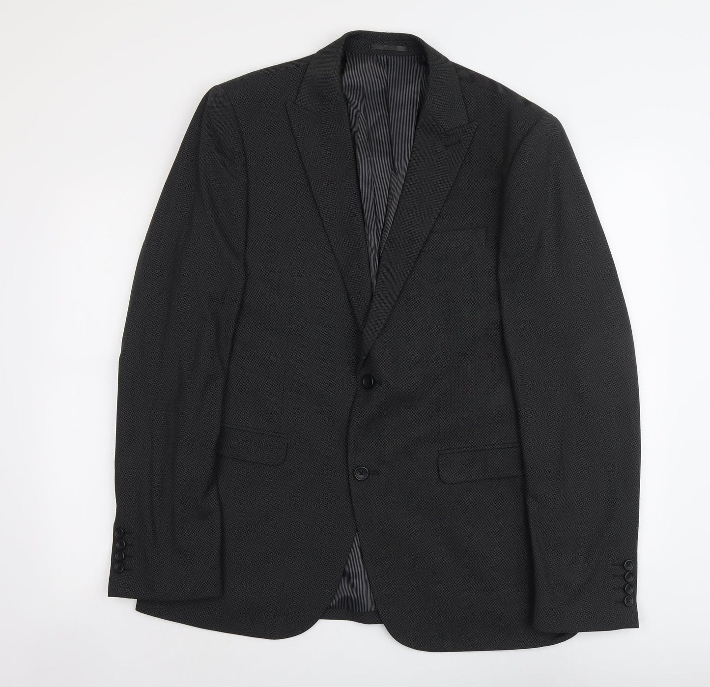 NEXT Mens Grey Polyester Jacket Suit Jacket Size L Regular