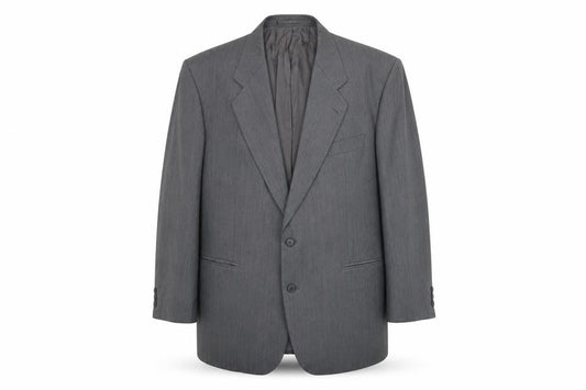 The Label Mens Grey Polyester Jacket Suit Jacket Size XL Regular
