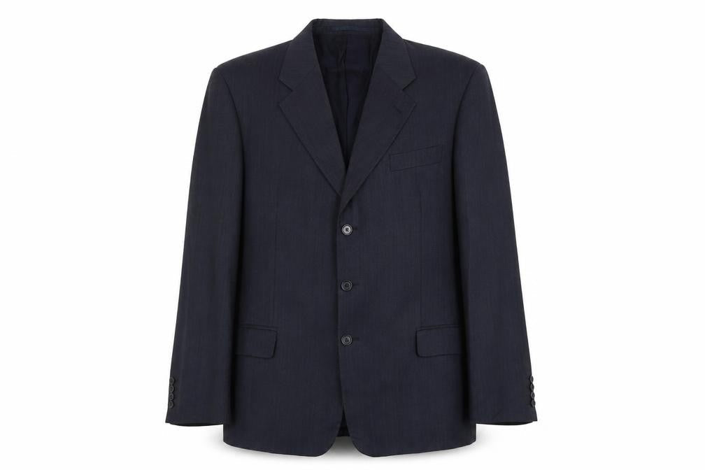 Blazer Mens Blue Wool Jacket Suit Jacket Size L Regular