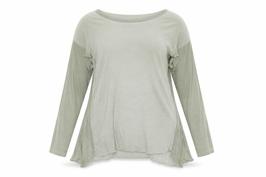 Suzy D Womens Green Polyester Basic Blouse Size S Round Neck