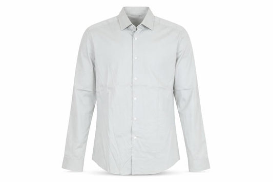 ASOS Mens Grey Cotton Button-Up Size M Collared Button