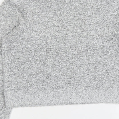 H&M Womens Grey Round Neck Acrylic Pullover Jumper Size M