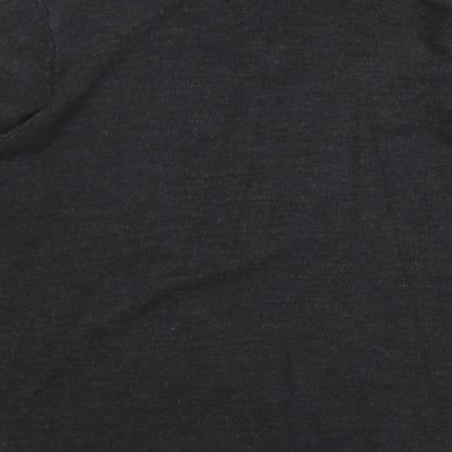 Marks & Spencer Mens Grey V-Neck Acrylic Pullover Jumper Size L Long Sleeve