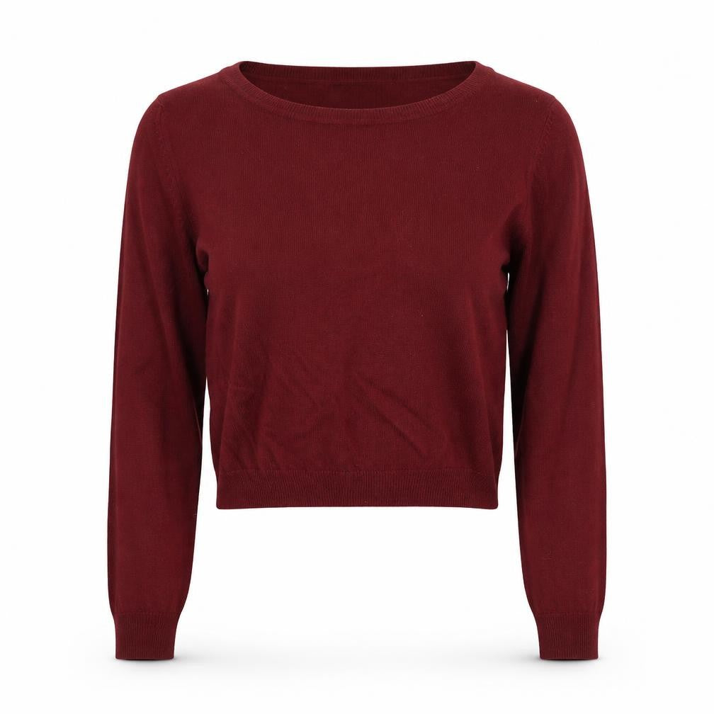 Terranova Womens Red Scoop Neck Acrylic Pullover Jumper Size L