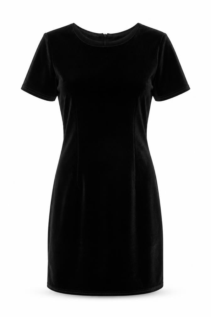 Rare London Womens Black Polyester A-Line Size 8 Round Neck Zip