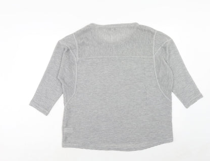 Next Womens Grey Round Neck Polyester Pullover Jumper Size 16