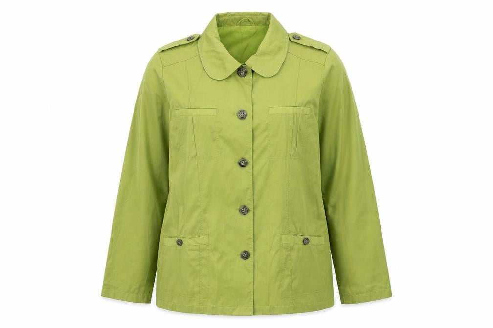 Being Casual Womens Green Jacket Size 14 Button