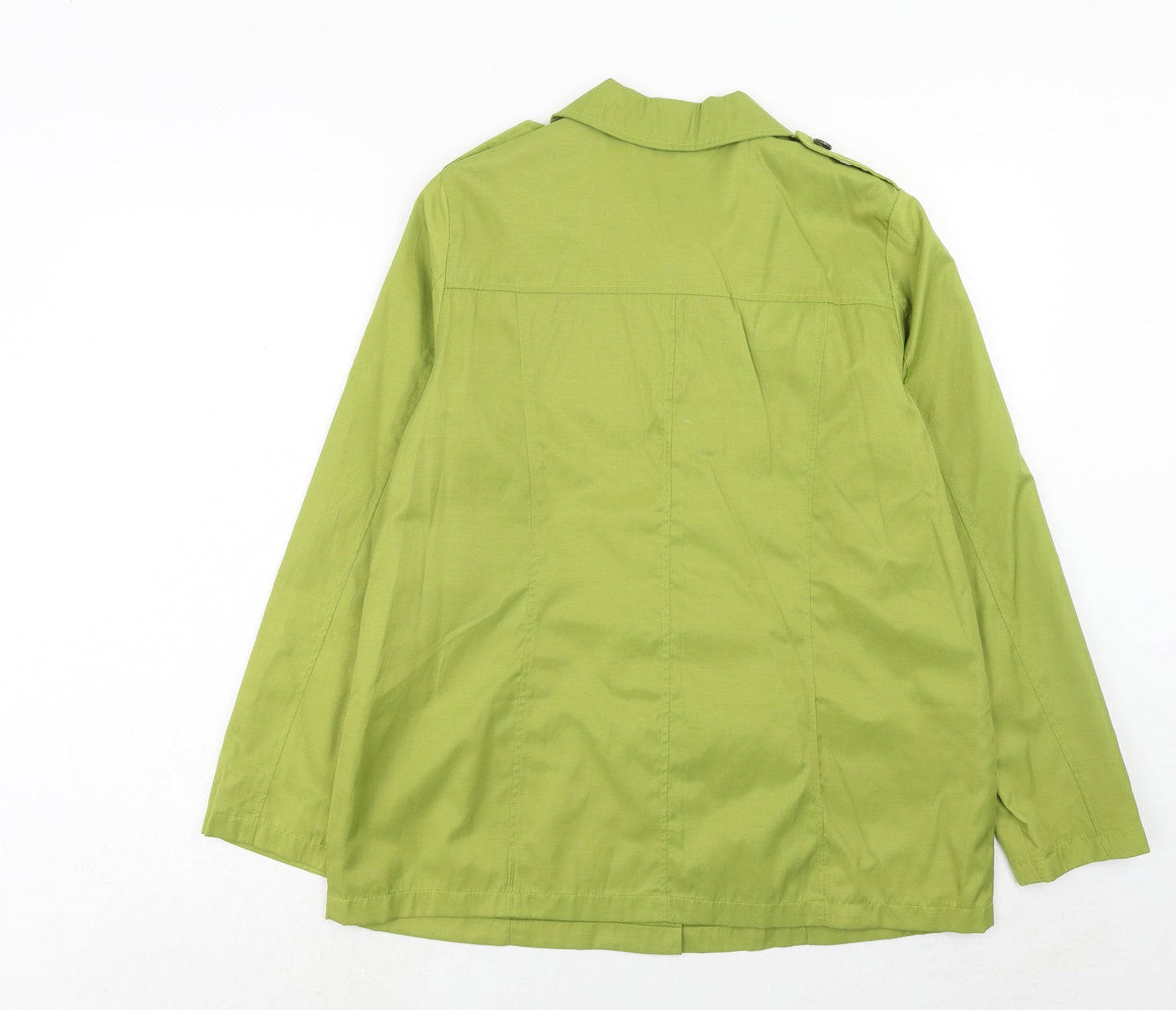 Being Casual Womens Green Jacket Size 14 Button
