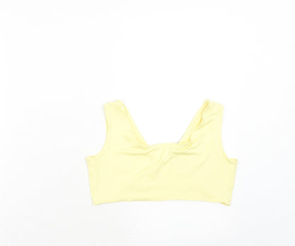 Preloved OhPolly Womens Yellow Polyester Cropped Tank Size 14 V-Neck - Back