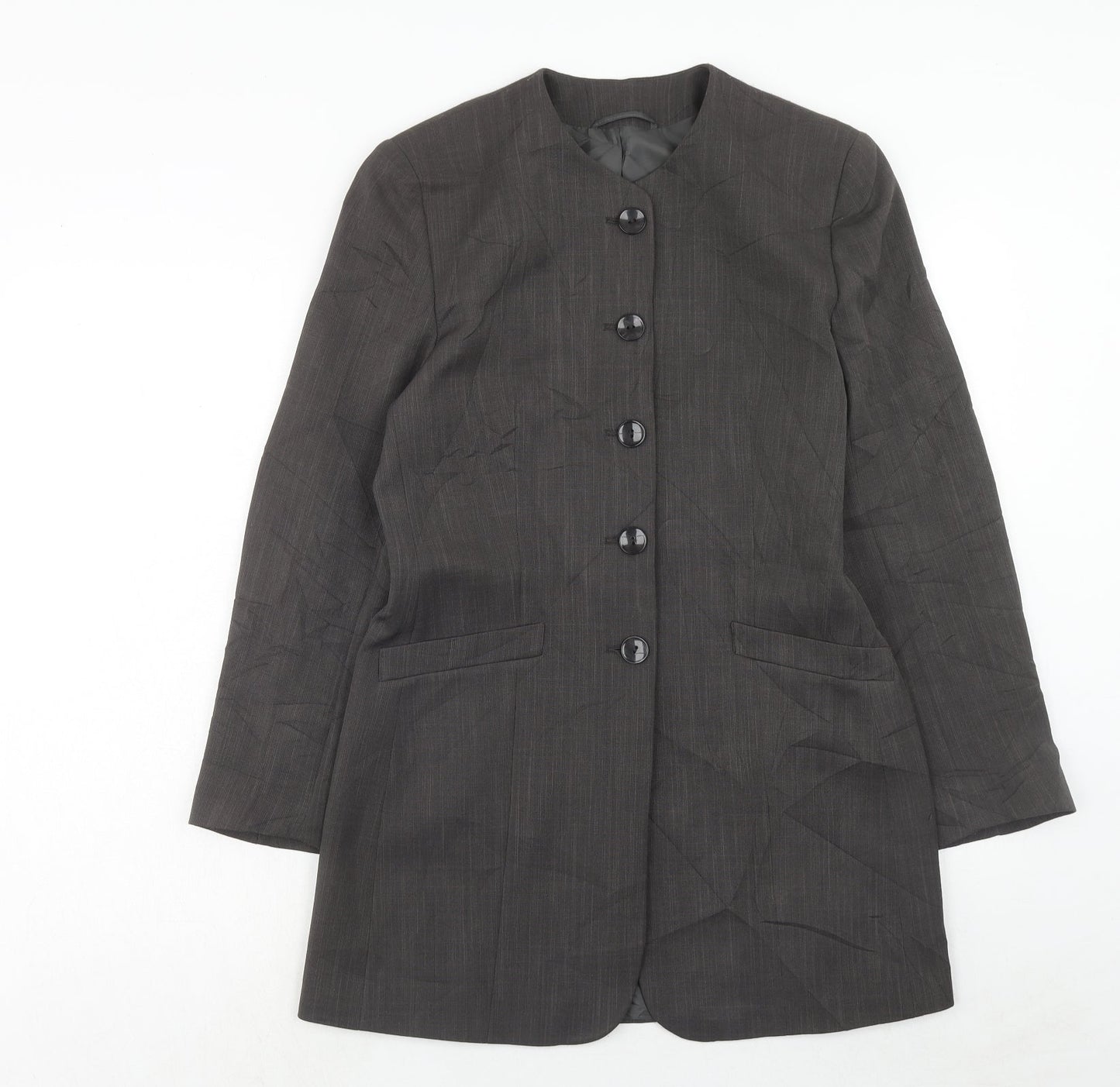 C&A Womens Grey Polyester Jacket Blazer Size 12