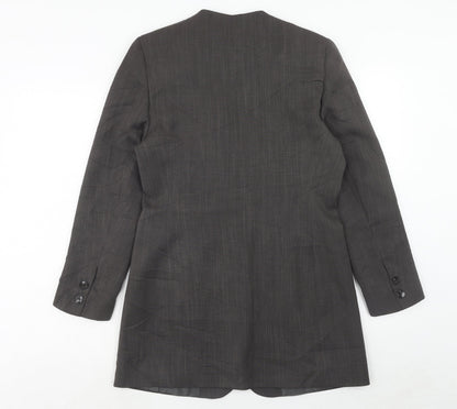 Back view of C&A women’s grey polyester jacket blazer, size UK 12