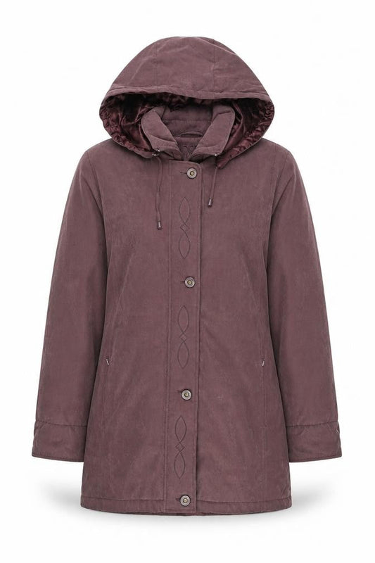 Bonmarché Womens Purple Pea Coat Coat Size S Zip