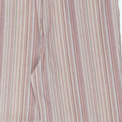 C&A Womens Multicoloured Striped Cotton Straight Jeans Size 40 in Regular Zip