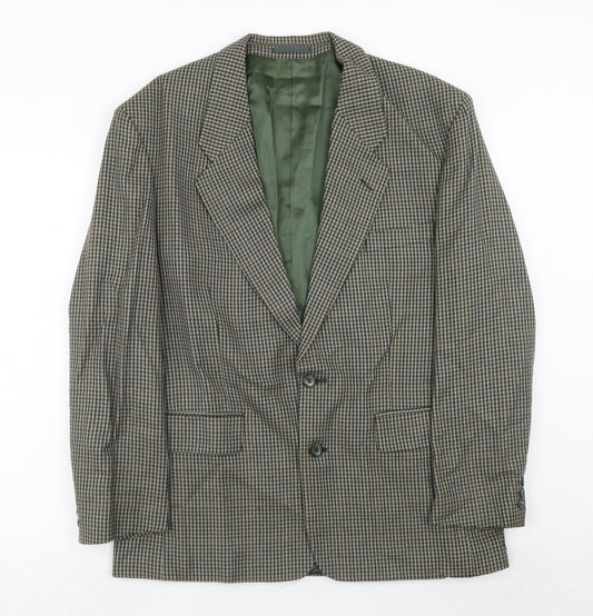 Burton Mens Grey Geometric Wool Jacket Suit Jacket Size 42 Regular