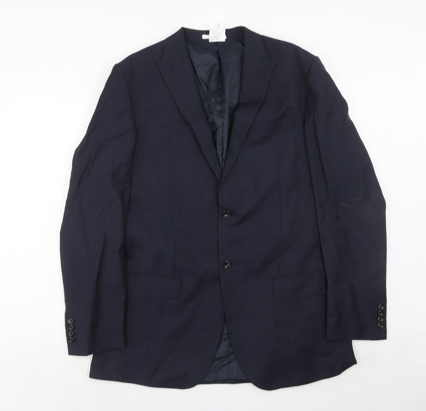 Marks and Spencer Mens Blue Polyester Jacket Suit Jacket Size 42 Regular