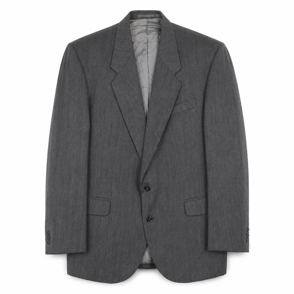 charles knight Mens Grey Polyester Jacket Suit Jacket Size 40 Regular