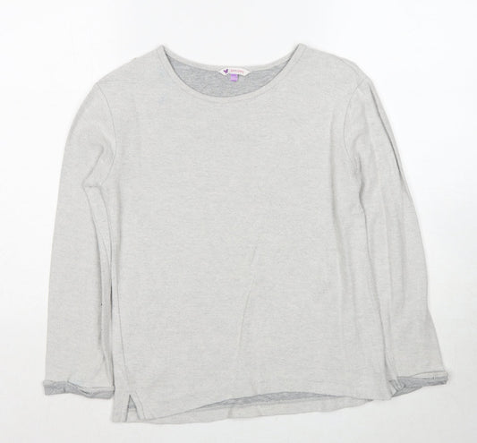John Lewis Girls Grey Cotton Pullover Sweatshirt Size 11 Years Pullover