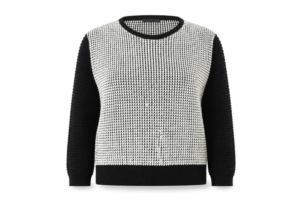 Topshop Womens Black Round Neck Acrylic Pullover Jumper Size 6
