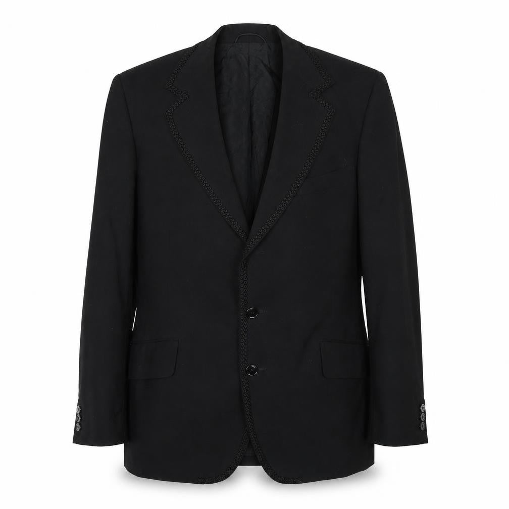 David Lane Mens Black Polyester Jacket Suit Jacket Size 40 Regular
