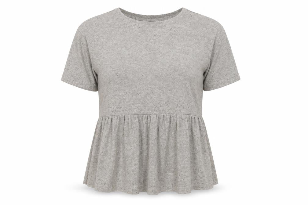 NEXT Womens Grey Polyester Basic T-Shirt Size 8 Round Neck