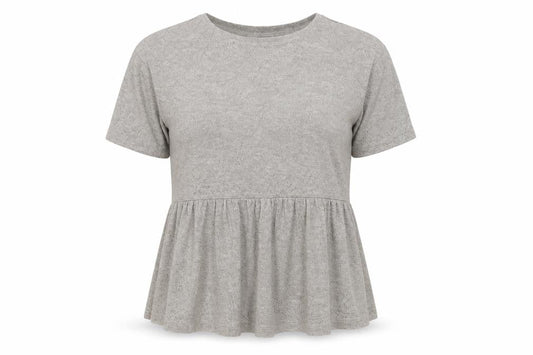 NEXT Womens Grey Polyester Basic T-Shirt Size 8 Round Neck
