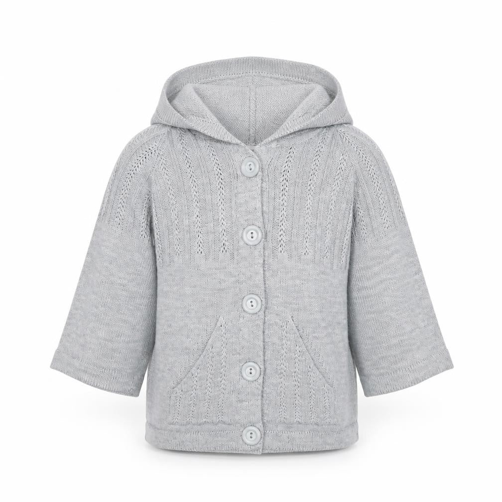 Select Womens Grey Round Neck Acrylic Cardigan Jumper Size M