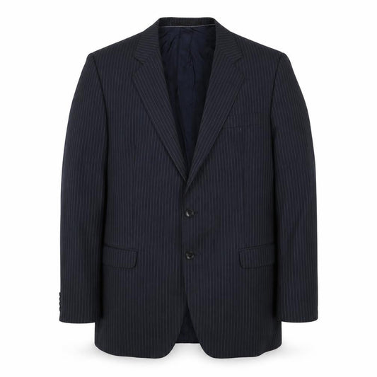 Conforn Mens Blue Striped Polyester Jacket Suit Jacket Size 44 Regular