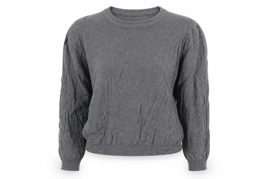 Brave Soul Womens Grey Round Neck Acrylic Pullover Jumper Size XS