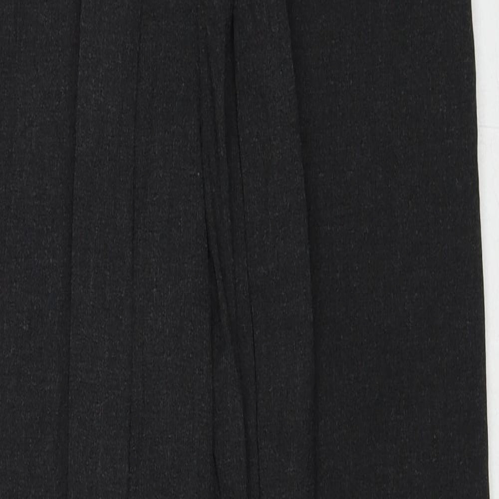 H&M Womens Grey Polyester Trousers Size 8 Regular Zip