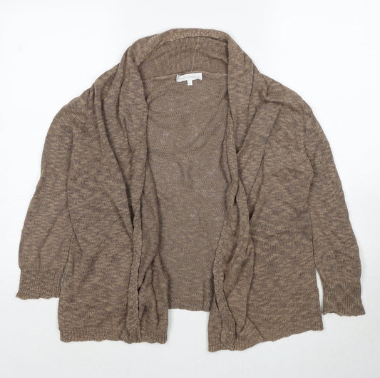 RJR.John Rocha Womens Brown V-Neck Polyester Cardigan Jumper Size 14