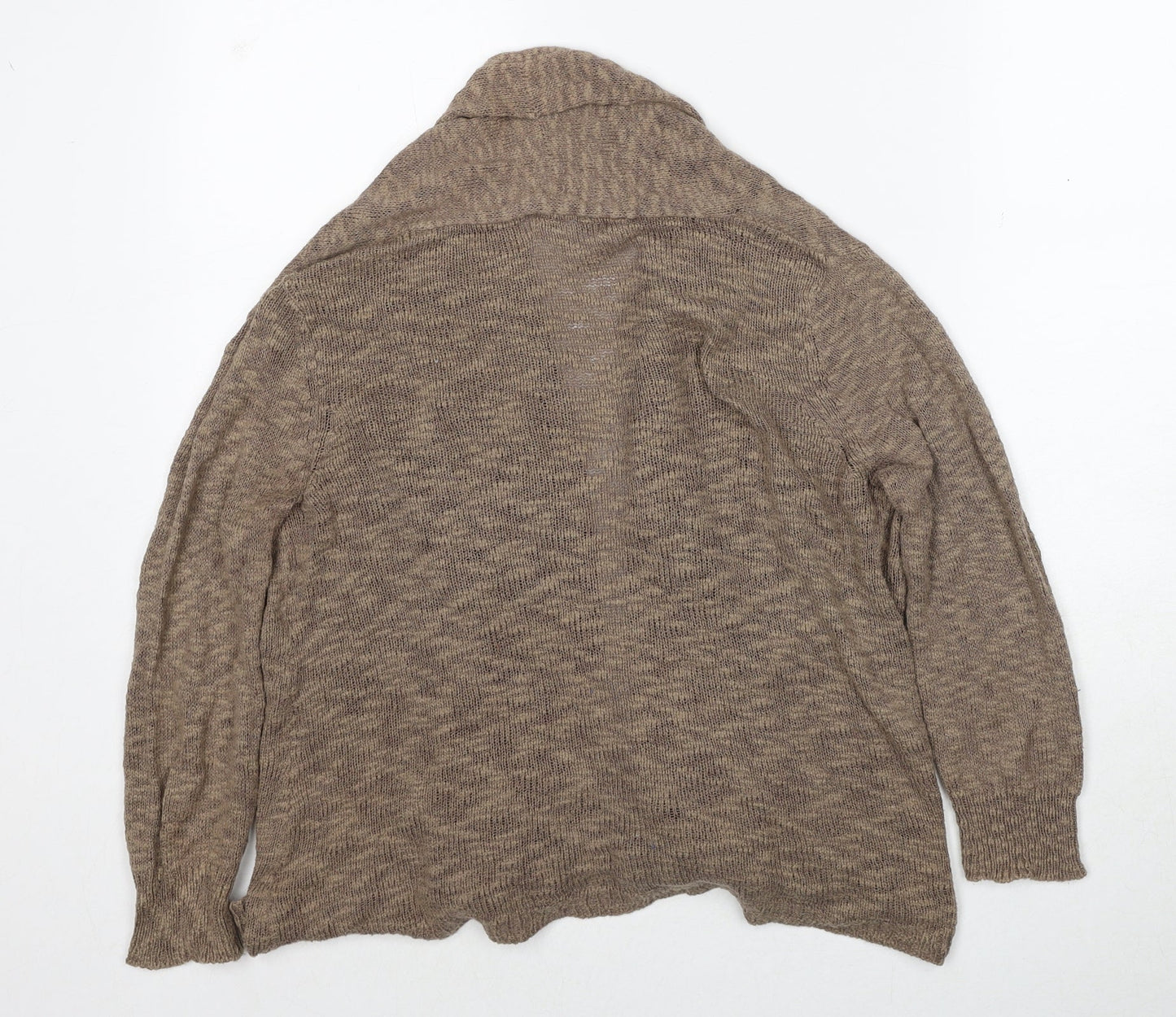 RJR.John Rocha Womens Brown V-Neck Polyester Cardigan Jumper Size 14