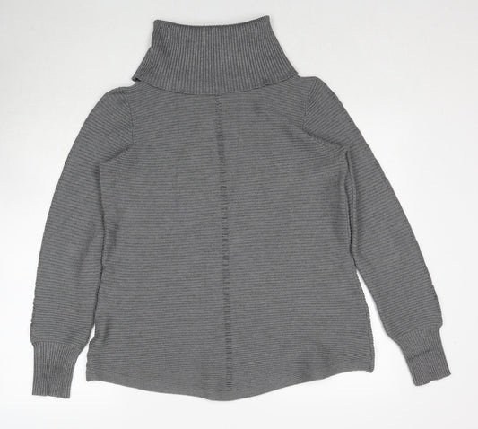 Cyrus Womens Grey Roll Neck Viscose Pullover Jumper Size L