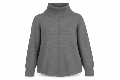 Cyrus Womens Grey Roll Neck Viscose Pullover Jumper Size L